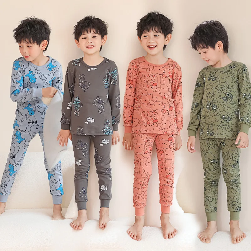 2 4 6 8 10 Aasta jooksul Lapsed Pjs Komplekti Sügisel Pidžaamad Lastele Puuvill Poisid Sleepwear Beebi Pidžaamad Pikkade Varrukatega Tüdruk Komplekti Nightwear